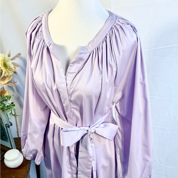 ♨️Lake Lavender Full Button-Front Midi Dress With Pockets Size Large 🧡 - Picture 3 of 11